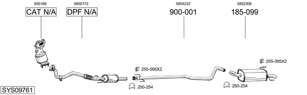 Sistema de gases de escape Opel ASTRA H GTC