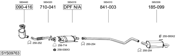 Sistema de gases de escape Opel ASTRA H GTC