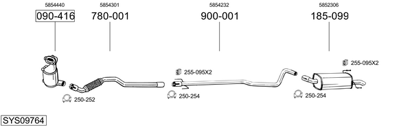Sistema de gases de escape Opel ASTRA H GTC