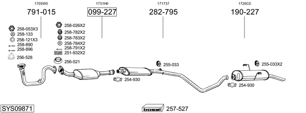 Sistema de gases de escape Peugeot 306