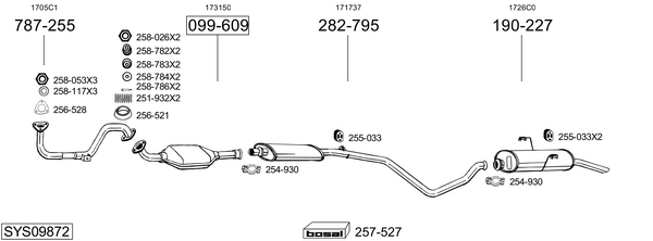 Sistema de gases de escape Peugeot 306