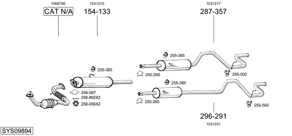 Sistema de gases de escape Ford TRANSIT Van