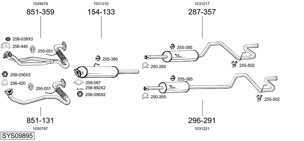 Sistema de gases de escape Ford TRANSIT Van