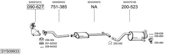 Sistema de gases de escape Renault MODUS / GRAND MODUS