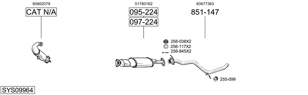 Sistema de gases de escape Alfa Romeo GT