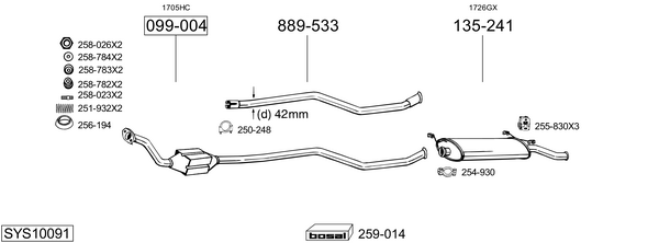 Sistema de gases de escape Citroën XSARA Hatchback Van