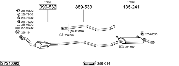 Sistema de gases de escape Citroën XSARA Hatchback Van