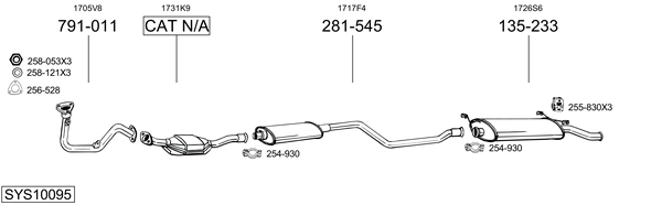 Sistema de gases de escape BOSAL SYS10095