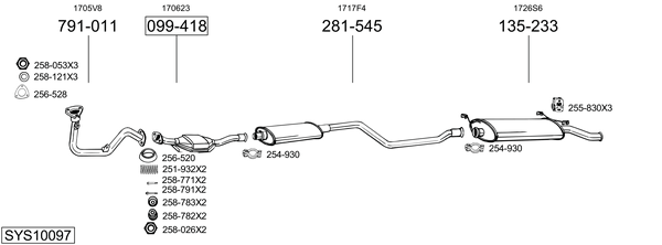 Sistema de gases de escape Citroën XSARA Hatchback Van