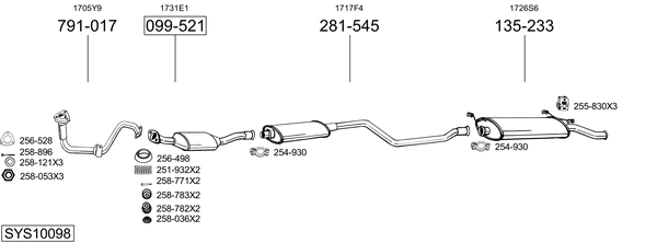 Sistema de gases de escape Citroën XSARA Hatchback Van