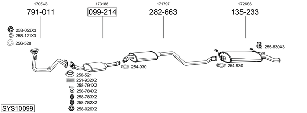 Sistema de gases de escape Citroën XSARA Hatchback Van