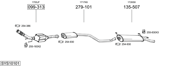 Sistema de gases de escape Citroën XSARA Hatchback Van
