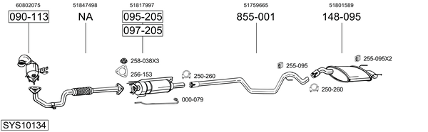 Sistema de gases de escape Fiat CROMA Estate Van