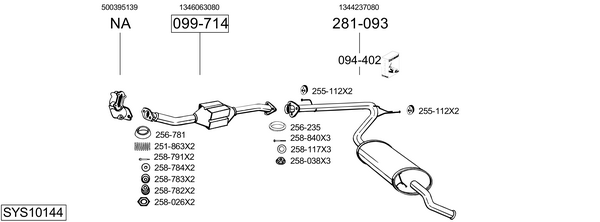 Sistema de gases de escape Fiat DUCATO Bus