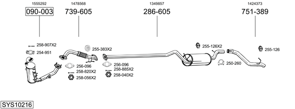 Sistema de gases de escape Ford C-MAX