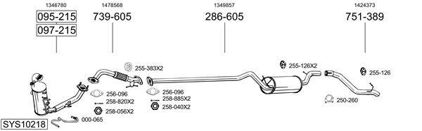 Sistema de gases de escape Ford C-MAX