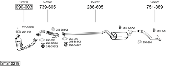 Sistema de gases de escape Ford C-MAX