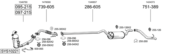 Sistema de gases de escape Ford C-MAX