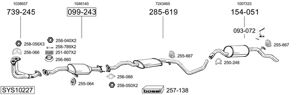 Sistema de gases de escape Ford ESCORT VI