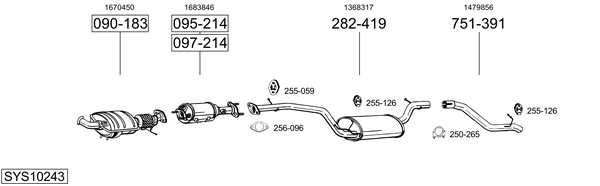 Sistema de gases de escape Ford FOCUS II