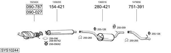 Sistema de gases de escape Ford FOCUS II