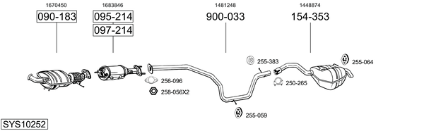 Sistema de gases de escape Ford MONDEO IV Saloon