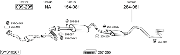 Sistema de gases de escape Ford TRANSIT TOURNEO Bus