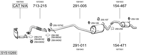 Sistema de gases de escape Ford TOURNEO CONNECT