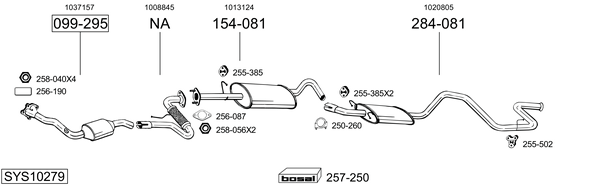 Sistema de gases de escape Ford TRANSIT Van