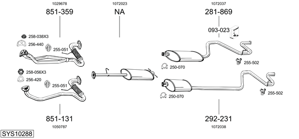 Sistema de gases de escape Ford TRANSIT Van