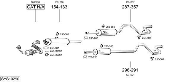 Sistema de gases de escape Ford TRANSIT Van