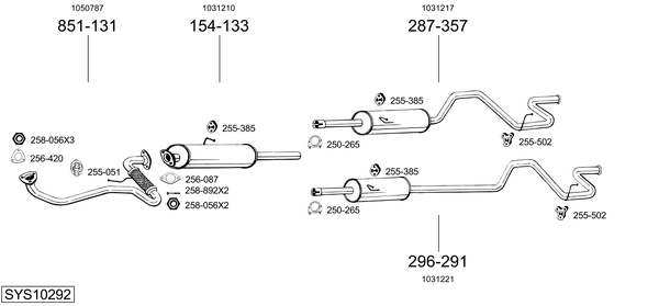 Sistema de gases de escape Ford TRANSIT Van