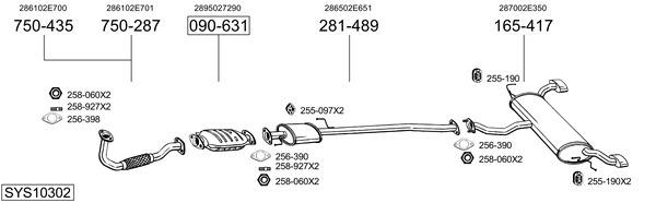 Sistema de gases de escape Hyundai TUCSON