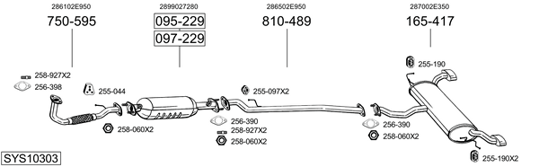 Sistema de gases de escape Hyundai TUCSON