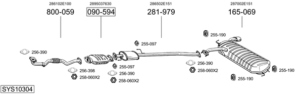 Sistema de gases de escape Hyundai TUCSON
