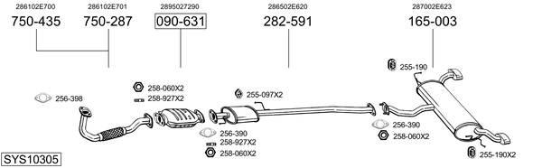 Sistema de gases de escape Hyundai TUCSON