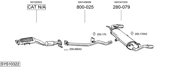Sistema de gases de escape Mazda RX-8