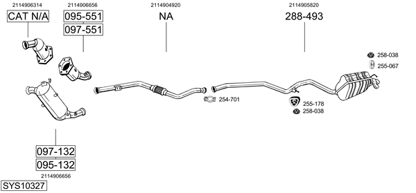 Sistema de gases de escape Mercedes-Benz E-CLASS