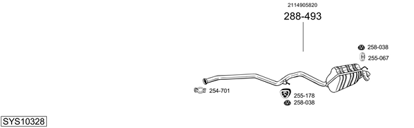 Sistema de gases de escape Mercedes-Benz E-CLASS