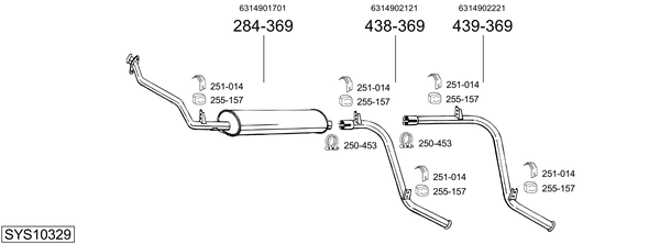 Sistema de gases de escape Mercedes-Benz MB Platform/Chassis