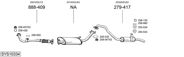 Sistema de gases de escape Nissan PATROL GR IV