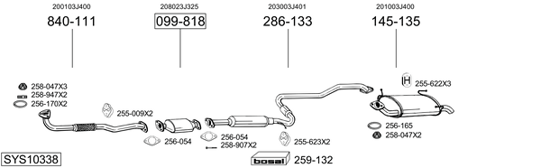 Sistema de gases de escape Nissan PRIMERA
