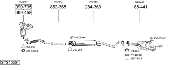 Sistema de gases de escape Opel ASTRA G Estate Van