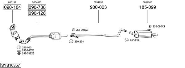 Sistema de gases de escape Opel ASTRA H Estate Van