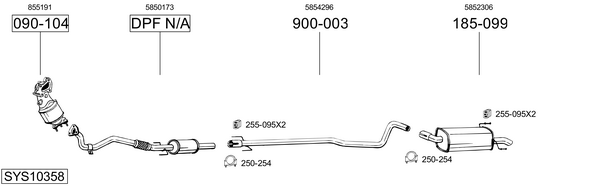 Sistema de gases de escape Opel ASTRA H Estate Van