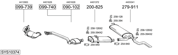 Sistema de gases de escape Opel MOVANO A Platform/Chassis