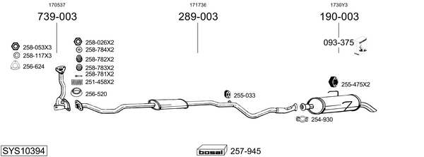 Sistema de gases de escape Peugeot 106 Van I Hatchback Van