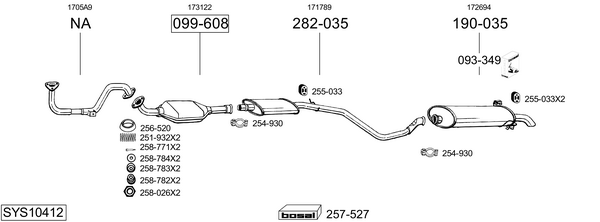 Sistema de gases de escape Peugeot 306 Hatchback Van