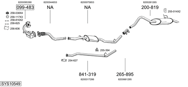 Sistema de gases de escape Renault KANGOO Express