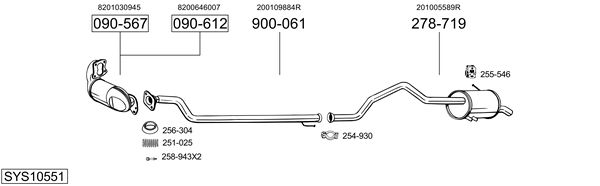 Sistema de gases de escape Renault KANGOO Express
